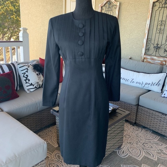 Vintage Cynthia Howie Vintage Black Dress‎ - Picture 5 of 16